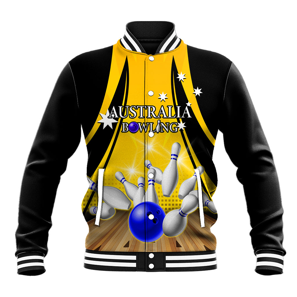 Australia Bowling Baseball Jacket I Am A Bowling Pin Curve Style
