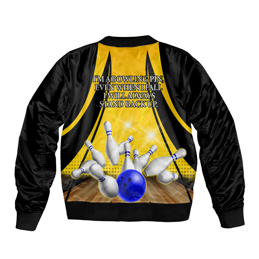 Australia Bowling Bomber Jacket I Am A Bowling Pin Curve Style
