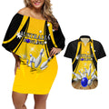 Australia Bowling Couples Matching Off Shoulder Short Dress and Hawaiian Shirt I Am A Bowling Pin Curve Style