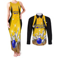 Australia Bowling Couples Matching Tank Maxi Dress and Long Sleeve Button Shirt I Am A Bowling Pin Curve Style