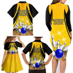 Australia Bowling Family Matching Long Sleeve Bodycon Dress and Hawaiian Shirt I Am A Bowling Pin Curve Style