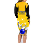 Australia Bowling Family Matching Long Sleeve Bodycon Dress and Hawaiian Shirt I Am A Bowling Pin Curve Style