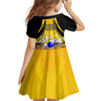 Australia Bowling Family Matching Off Shoulder Short Dress and Hawaiian Shirt I Am A Bowling Pin Curve Style