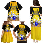 Australia Bowling Family Matching Puletasi and Hawaiian Shirt I Am A Bowling Pin Curve Style