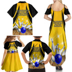 Australia Bowling Family Matching Summer Maxi Dress and Hawaiian Shirt I Am A Bowling Pin Curve Style