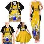 Australia Bowling Family Matching Tank Maxi Dress and Hawaiian Shirt I Am A Bowling Pin Curve Style