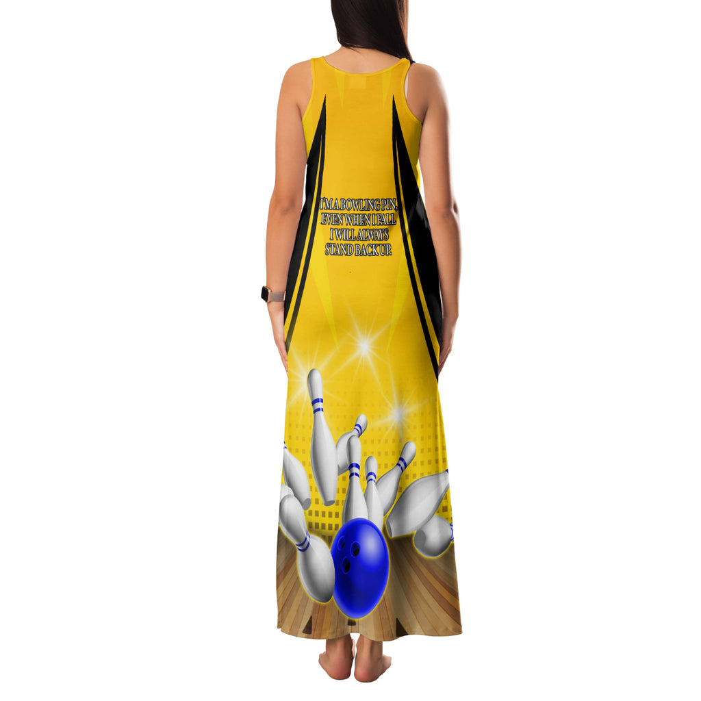 Australia Bowling Family Matching Tank Maxi Dress and Hawaiian Shirt I Am A Bowling Pin Curve Style