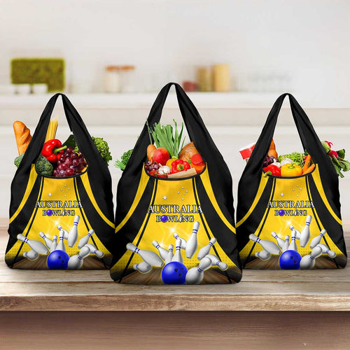 Australia Bowling Grocery Bag I Am A Bowling Pin Curve Style