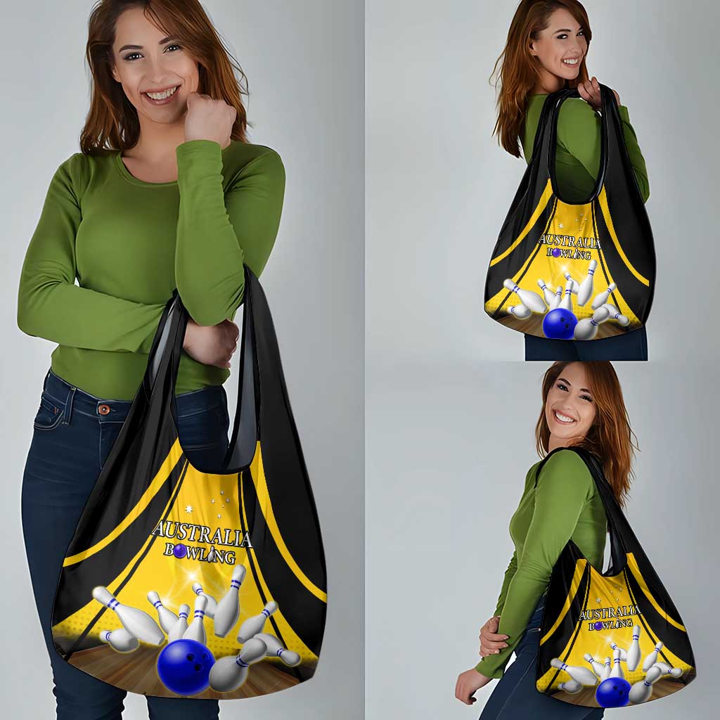 Australia Bowling Grocery Bag I Am A Bowling Pin Curve Style