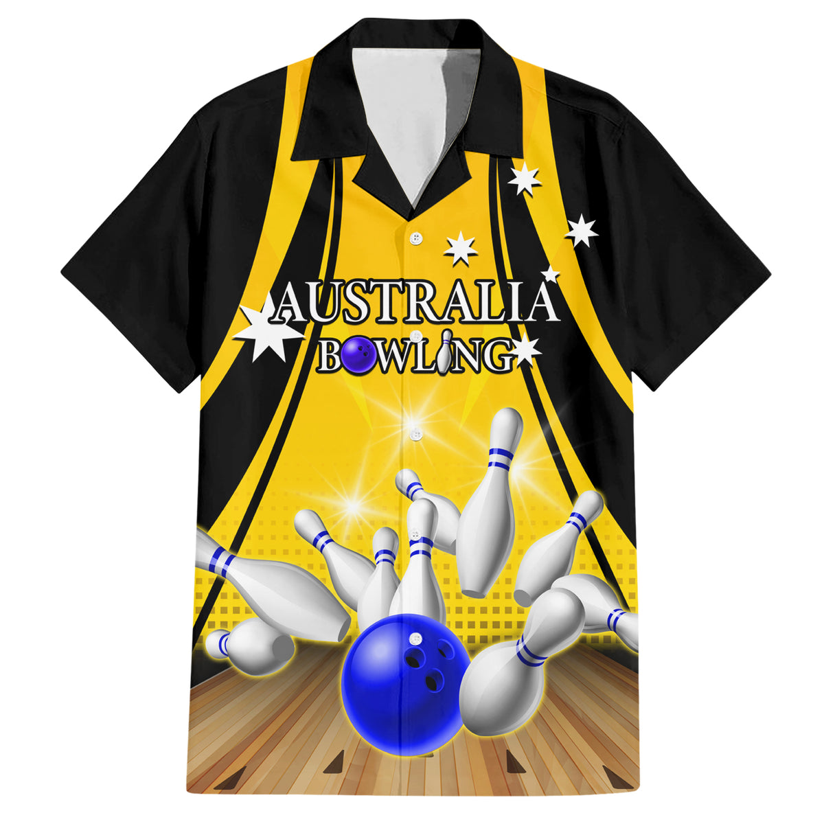 Australia Bowling Hawaiian Shirt I Am A Bowling Pin Curve Style