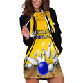 Australia Bowling Hoodie Dress I Am A Bowling Pin Curve Style