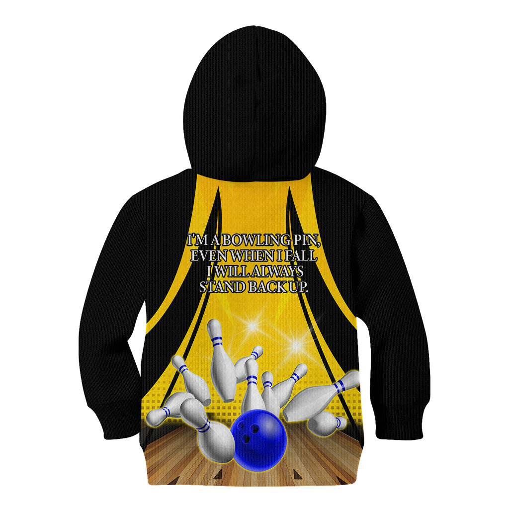 Australia Bowling Kid Hoodie I Am A Bowling Pin Curve Style