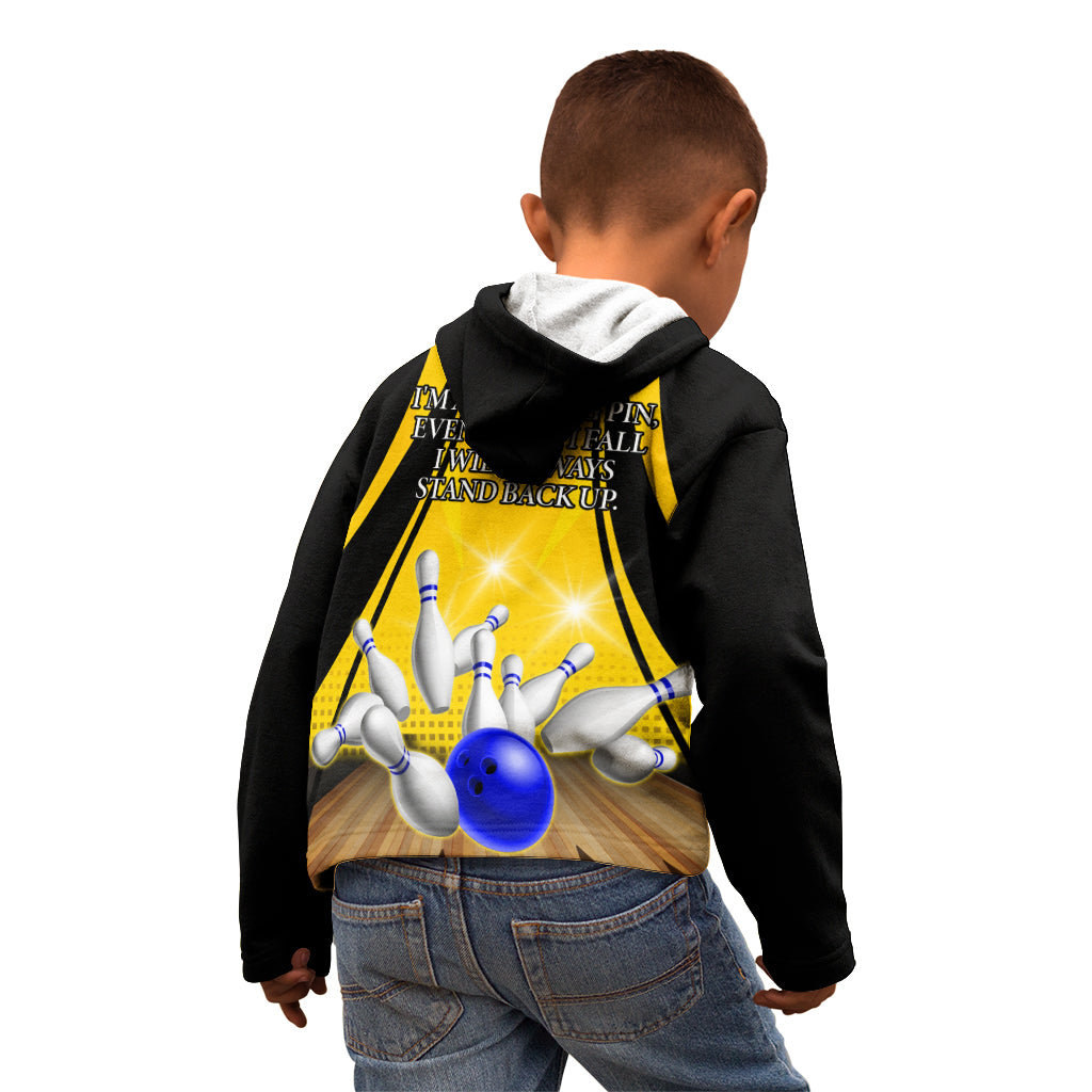 Australia Bowling Kid Hoodie I Am A Bowling Pin Curve Style