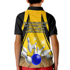 Australia Bowling Kid Polo Shirt I Am A Bowling Pin Curve Style