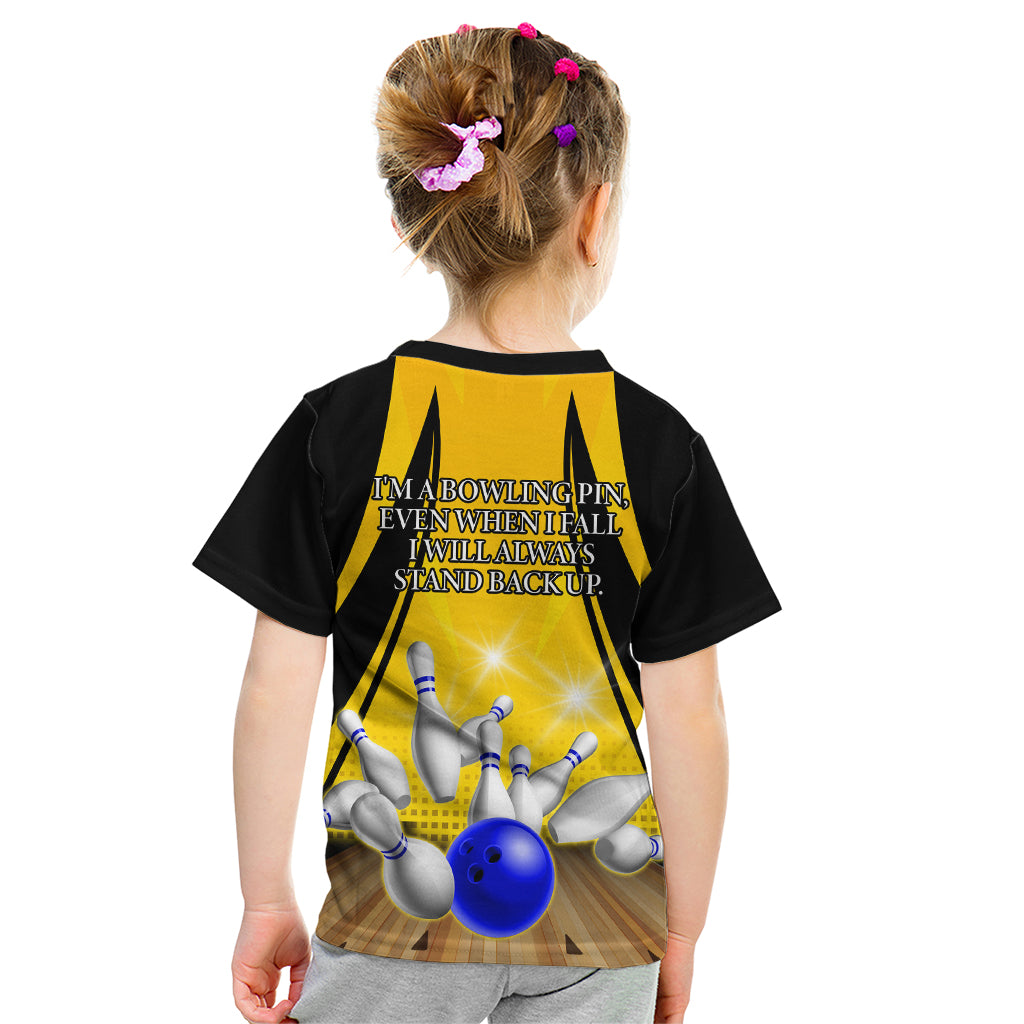Australia Bowling Kid T Shirt I Am A Bowling Pin Curve Style