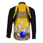 Australia Bowling Long Sleeve Button Shirt I Am A Bowling Pin Curve Style