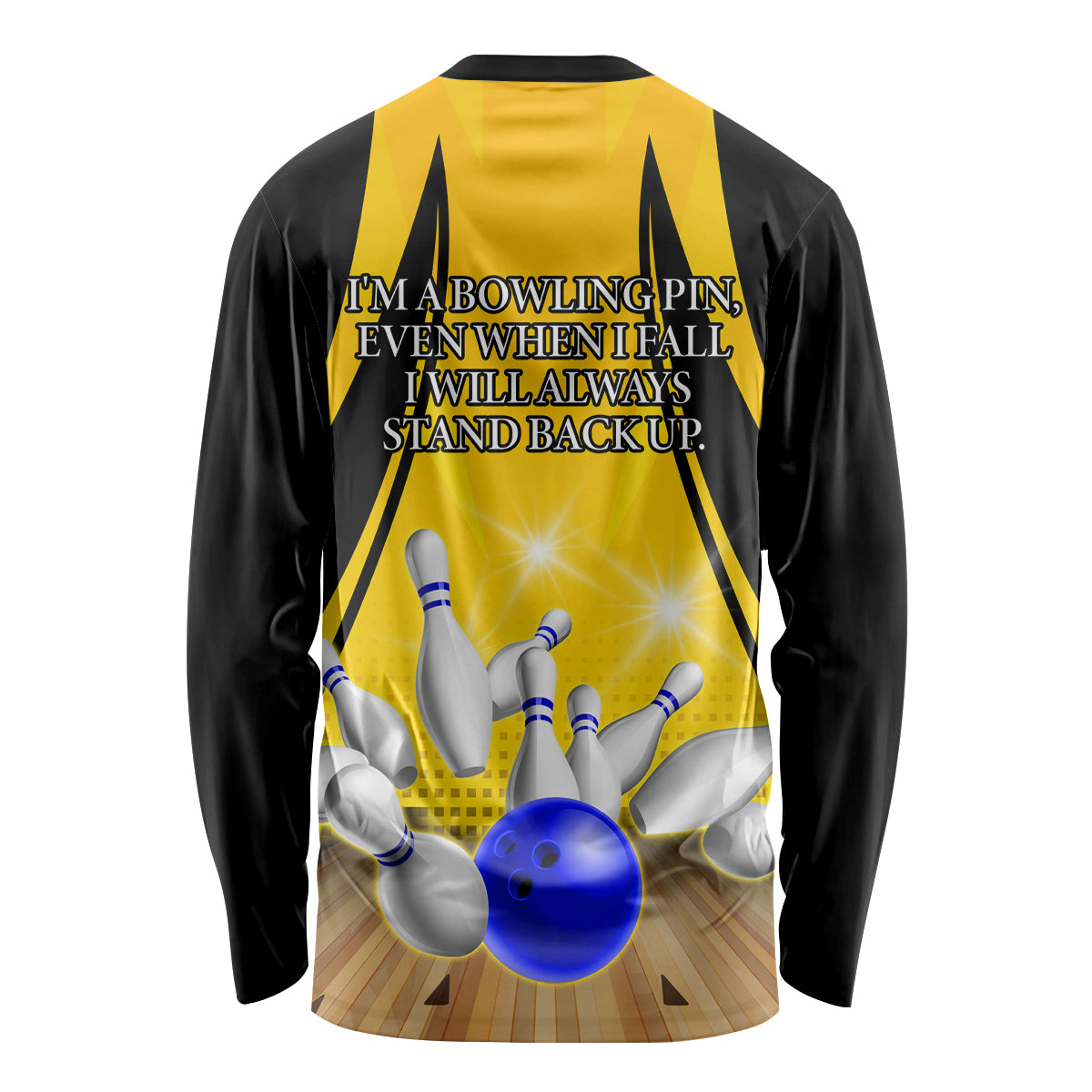 Australia Bowling Long Sleeve Shirt I Am A Bowling Pin Curve Style