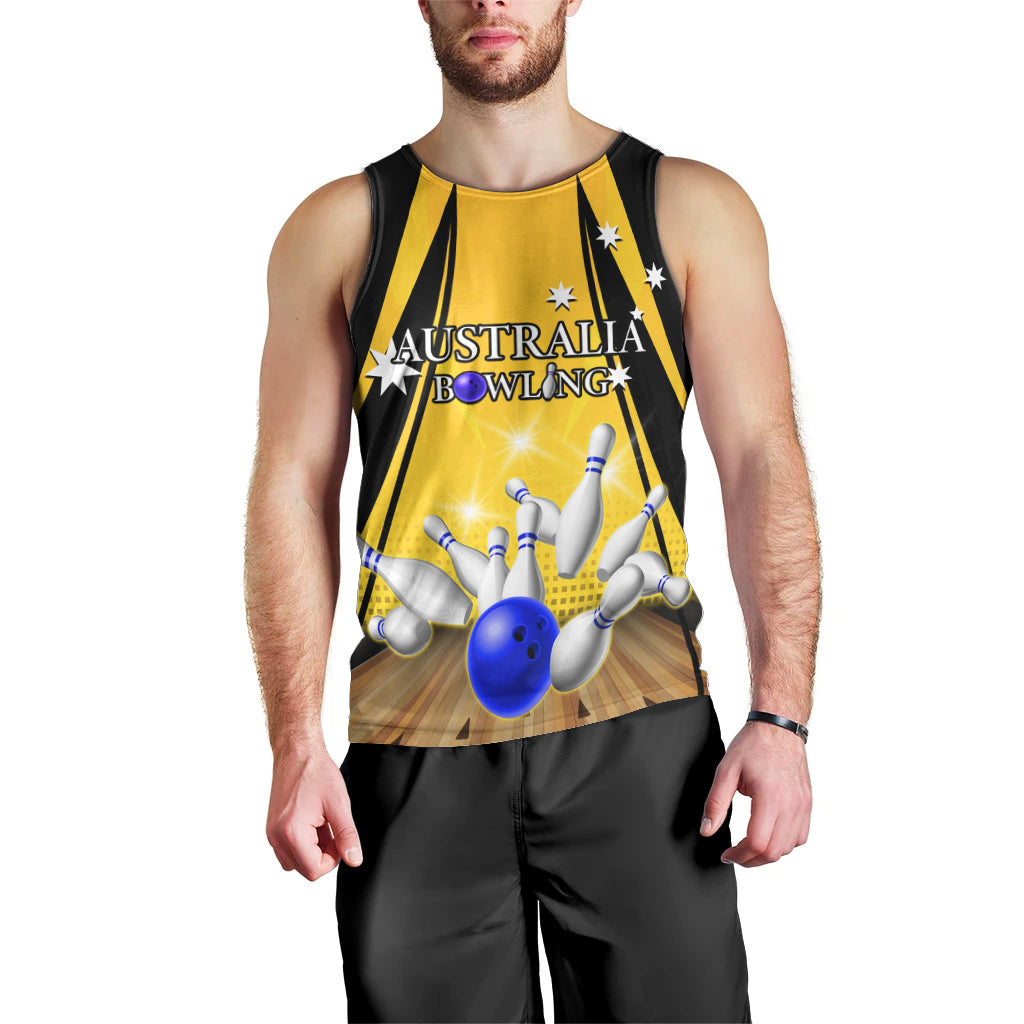 Australia Bowling Men Tank Top I Am A Bowling Pin Curve Style