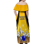 Australia Bowling Off Shoulder Maxi Dress I Am A Bowling Pin Curve Style