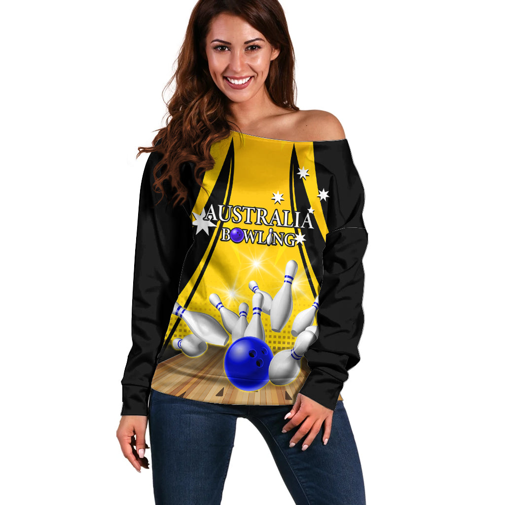 Australia Bowling Off Shoulder Sweater I Am A Bowling Pin Curve Style