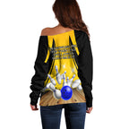 Australia Bowling Off Shoulder Sweater I Am A Bowling Pin Curve Style
