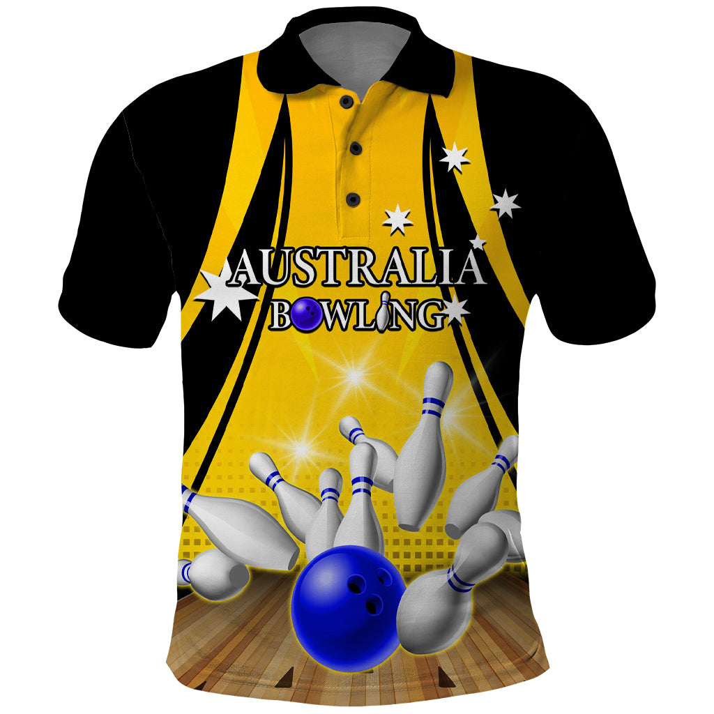 Australia Bowling Polo Shirt I Am A Bowling Pin Curve Style