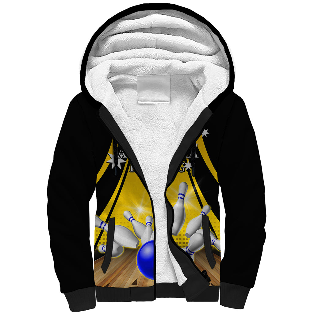 Australia Bowling Sherpa Hoodie I Am A Bowling Pin Curve Style