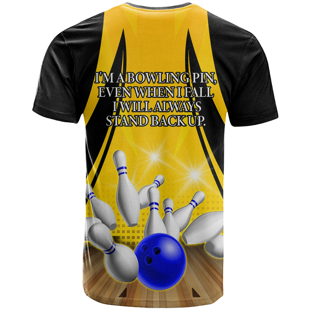 Australia Bowling T Shirt I Am A Bowling Pin Curve Style