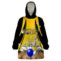 Australia Bowling Wearable Blanket Hoodie I Am A Bowling Pin Curve Style