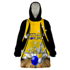 Australia Bowling Wearable Blanket Hoodie I Am A Bowling Pin Curve Style
