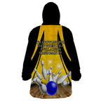 Australia Bowling Wearable Blanket Hoodie I Am A Bowling Pin Curve Style