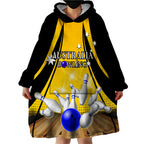 Australia Bowling Wearable Blanket Hoodie I Am A Bowling Pin Curve Style
