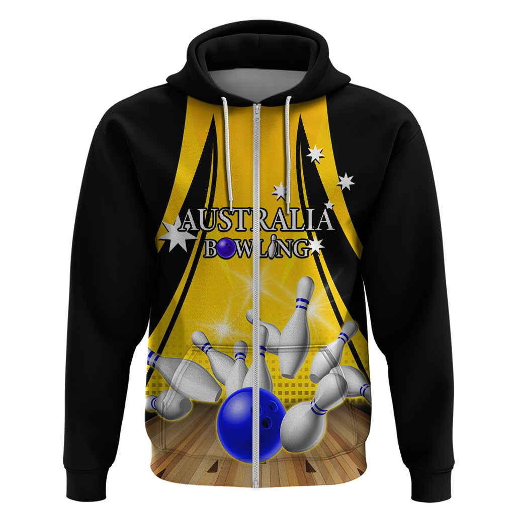 Australia Bowling Zip Hoodie I Am A Bowling Pin Curve Style
