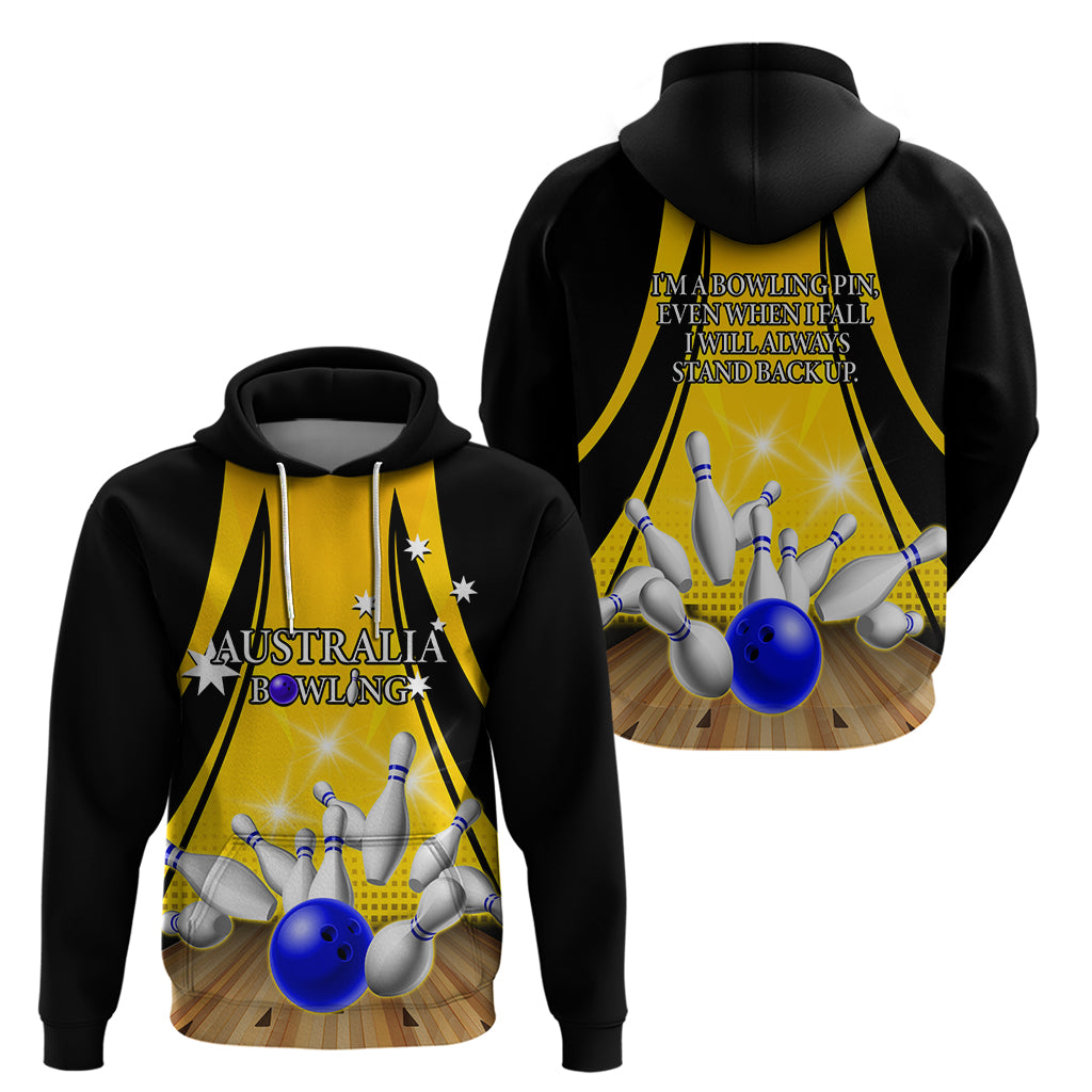 Australia Bowling Zip Hoodie I Am A Bowling Pin Curve Style