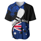 Personalised Australia Bowling Born To Bowl Baseball Jersey Grunge Style