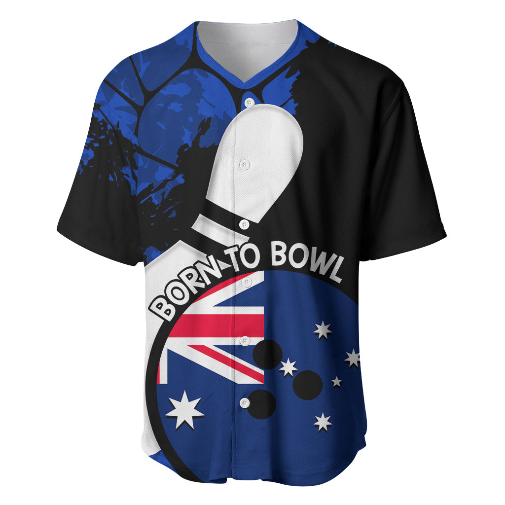 Personalised Australia Bowling Born To Bowl Baseball Jersey Grunge Style