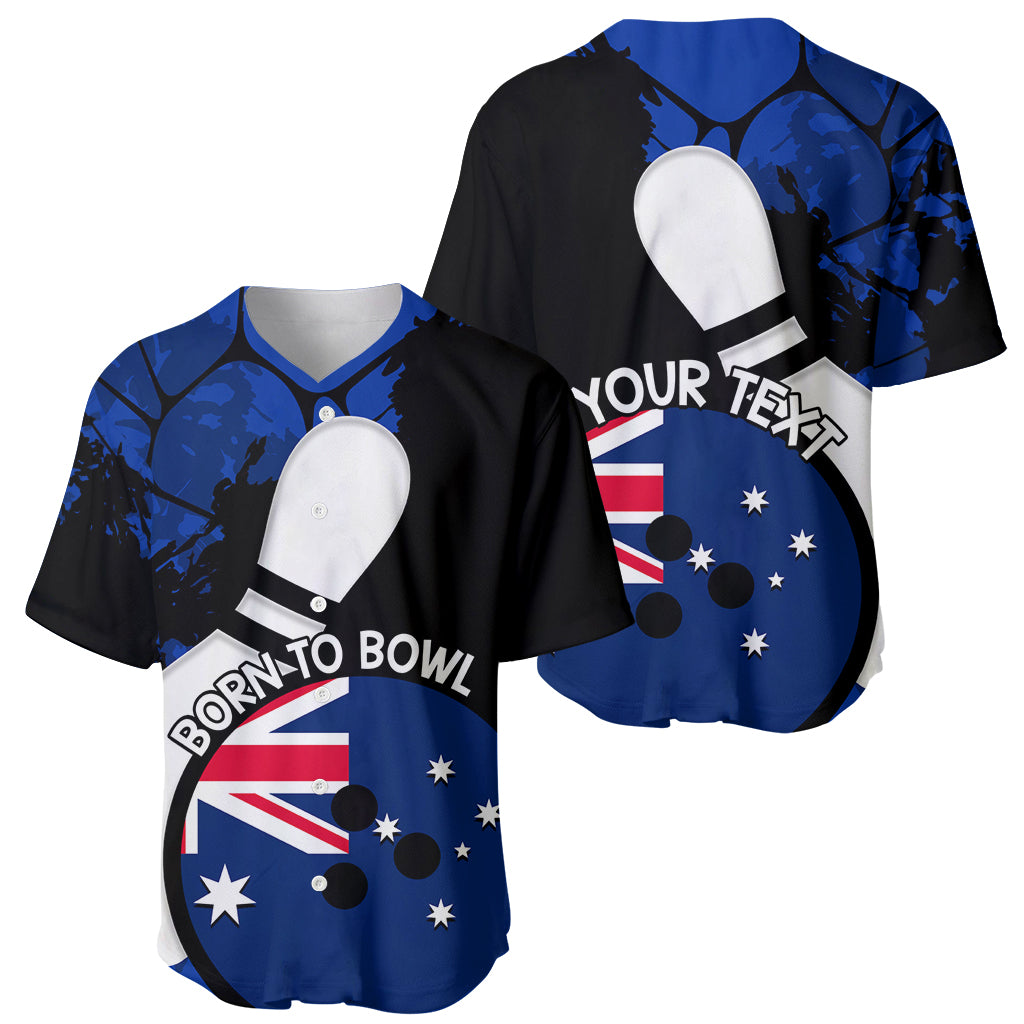 Personalised Australia Bowling Born To Bowl Baseball Jersey Grunge Style