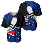 Personalised Australia Bowling Born To Bowl Baseball Jersey Grunge Style