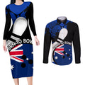 Personalised Australia Bowling Born To Bowl Couples Matching Long Sleeve Bodycon Dress and Long Sleeve Button Shirt Grunge Style