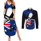 Personalised Australia Bowling Born To Bowl Couples Matching Summer Maxi Dress and Long Sleeve Button Shirt Grunge Style