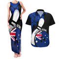 Personalised Australia Bowling Born To Bowl Couples Matching Tank Maxi Dress and Hawaiian Shirt Grunge Style