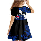 Personalised Australia Bowling Born To Bowl Family Matching Mermaid Dress and Hawaiian Shirt Grunge Style