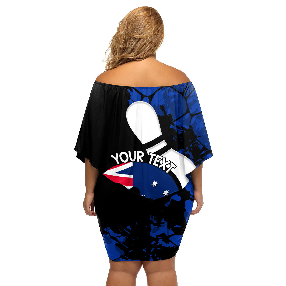 Personalised Australia Bowling Born To Bowl Family Matching Off Shoulder Short Dress and Hawaiian Shirt Grunge Style