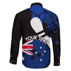 Personalised Australia Bowling Born To Bowl Family Matching Puletasi and Hawaiian Shirt Grunge Style