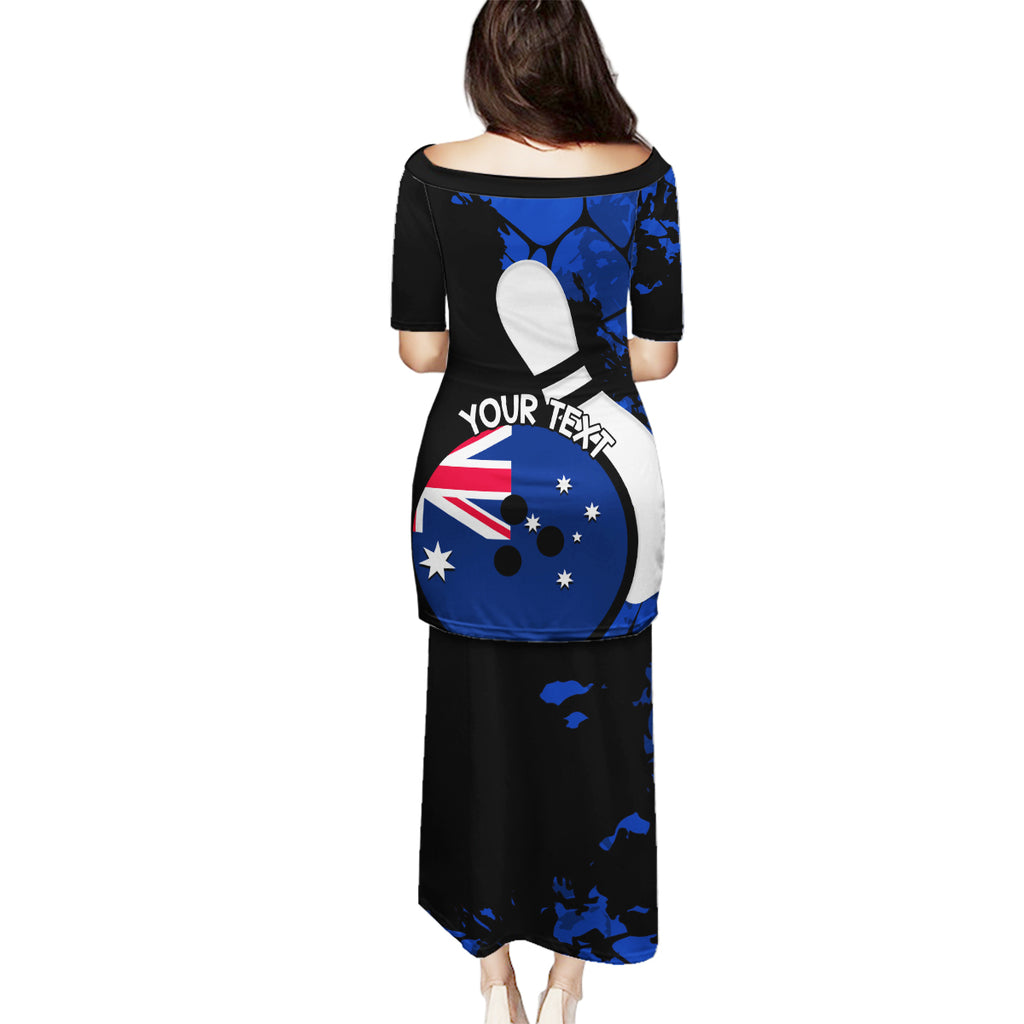 Personalised Australia Bowling Born To Bowl Family Matching Puletasi and Hawaiian Shirt Grunge Style