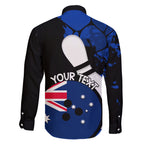 Personalised Australia Bowling Born To Bowl Family Matching Short Sleeve Bodycon Dress and Hawaiian Shirt Grunge Style