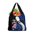 Personalised Australia Bowling Born To Bowl Grocery Bag Grunge Style