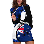 Personalised Australia Bowling Born To Bowl Hoodie Dress Grunge Style