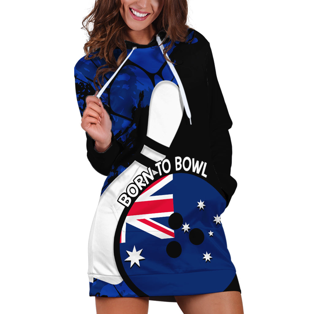 Personalised Australia Bowling Born To Bowl Hoodie Dress Grunge Style