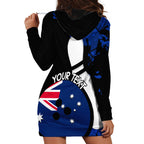 Personalised Australia Bowling Born To Bowl Hoodie Dress Grunge Style